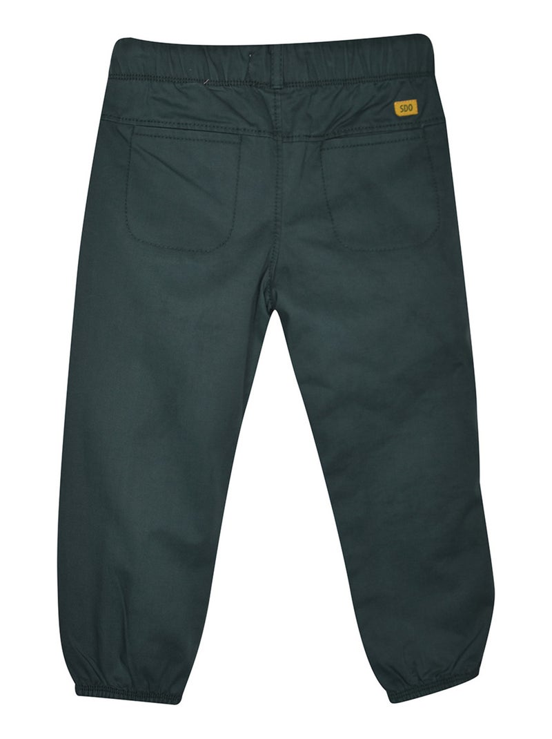 PANTALON GARCON TWILL FRONTON Vert - Kiabi