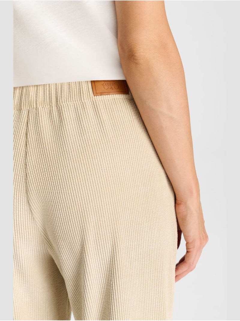 Pantalon gata droite 'le temps des cerises' Beige - Kiabi