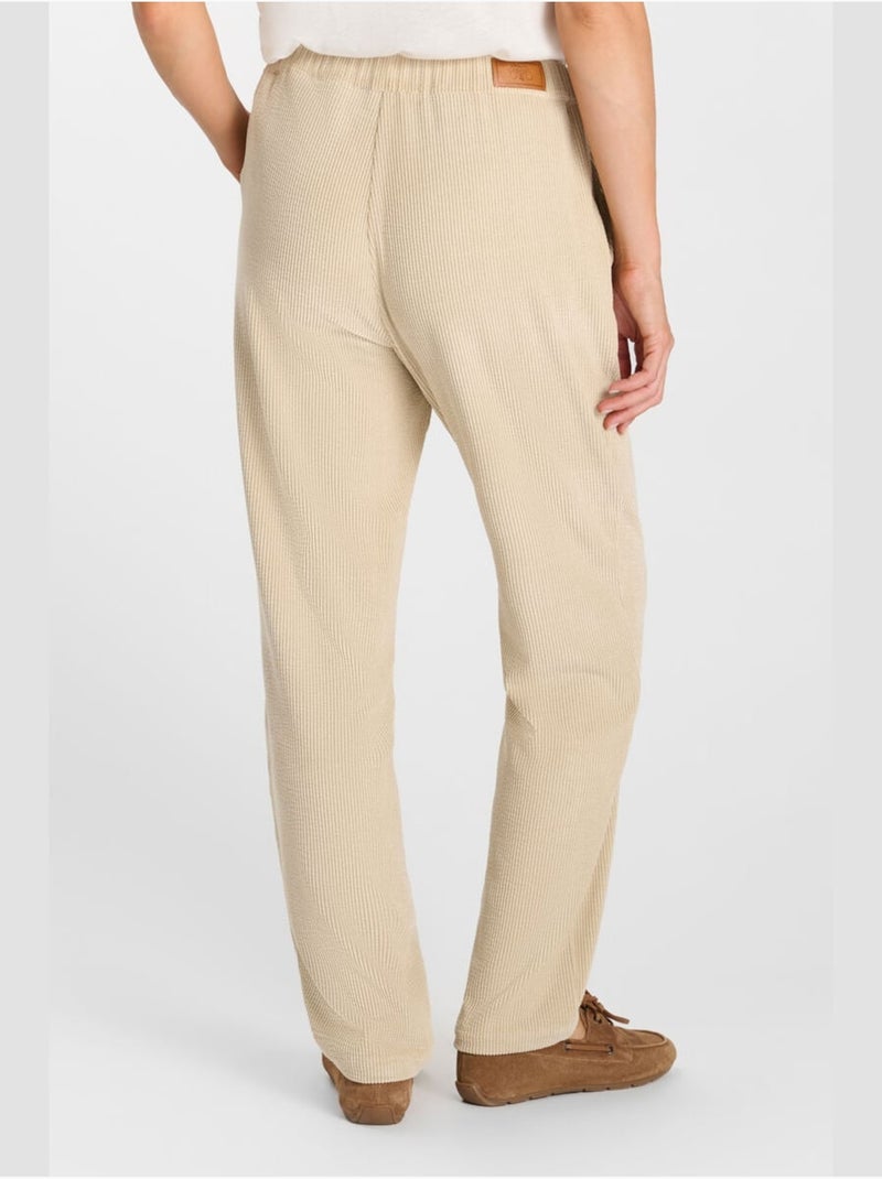 Pantalon gata droite 'le temps des cerises' Beige - Kiabi