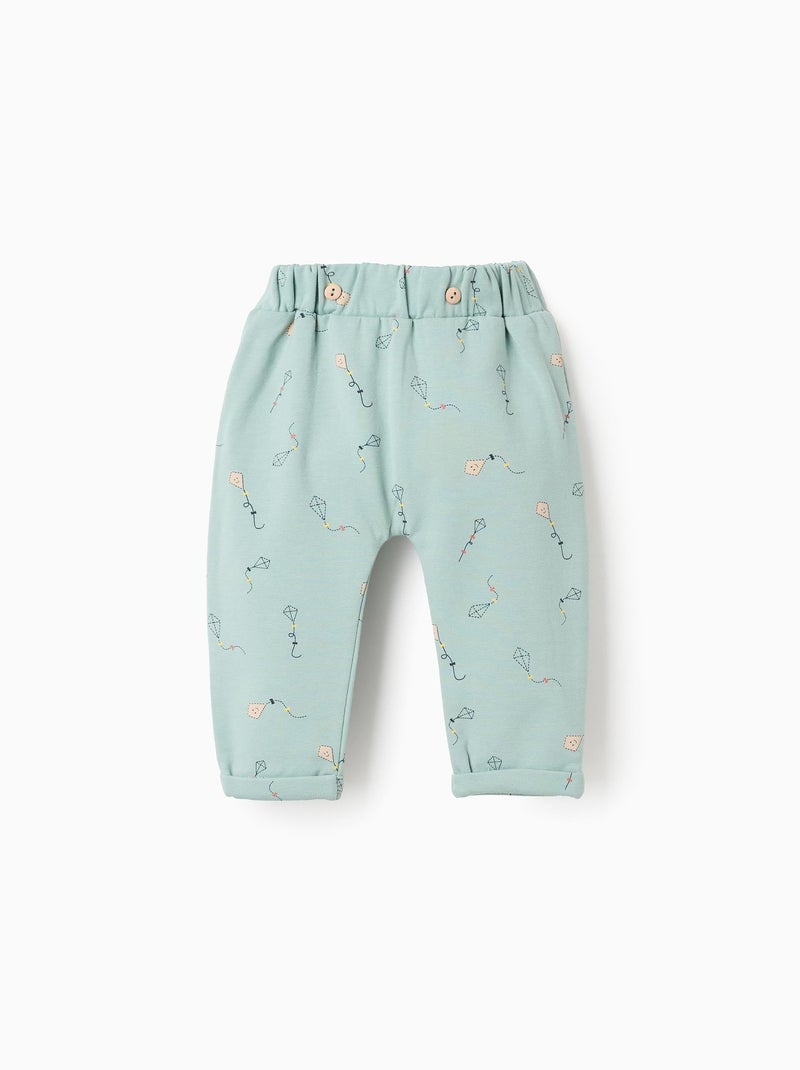 Pantalon Gratté avec Motif 'Perroquet' Vert clair - Kiabi