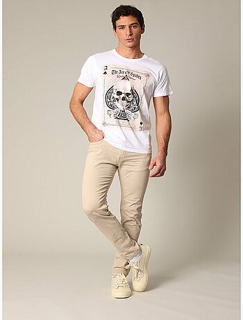 Pantalon greige en jeans avec braguette à fermeture à glissière 'Deeluxe'