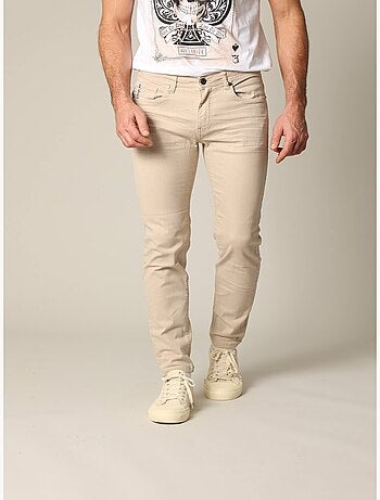Pantalon greige en jeans avec braguette à fermeture à glissière 'Deeluxe'