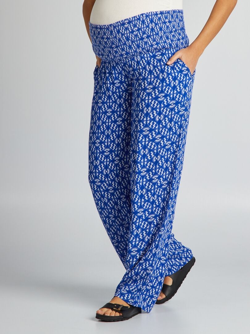 Pantalon grossesse avec base ?�lastiqu?�e - Bleu - Kiabi - 22.00�?�