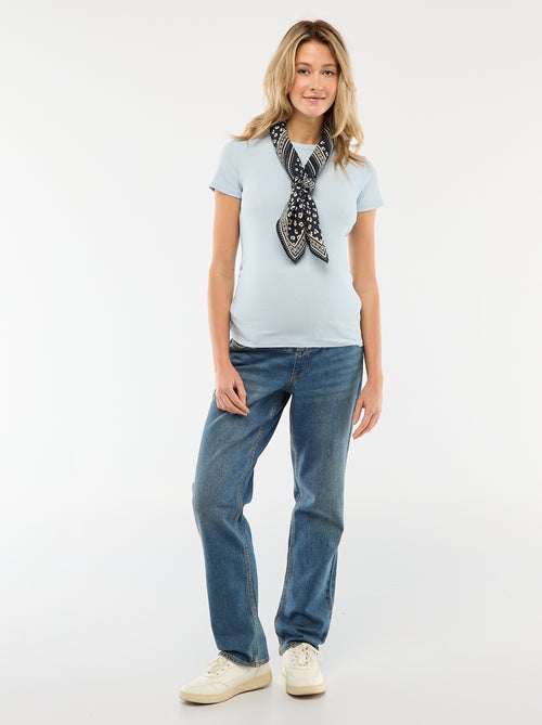 Pantalon grossesse avec ceinture stretch - Kiabi