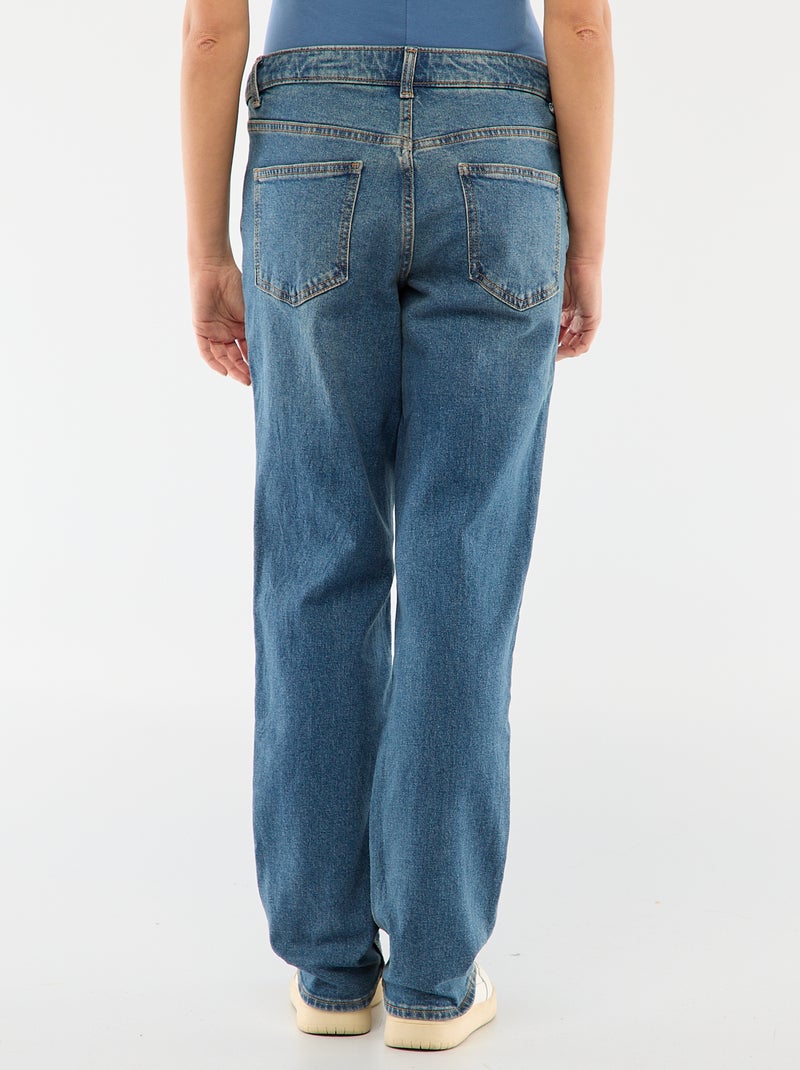 Pantalon grossesse avec ceinture stretch Bleu - Kiabi