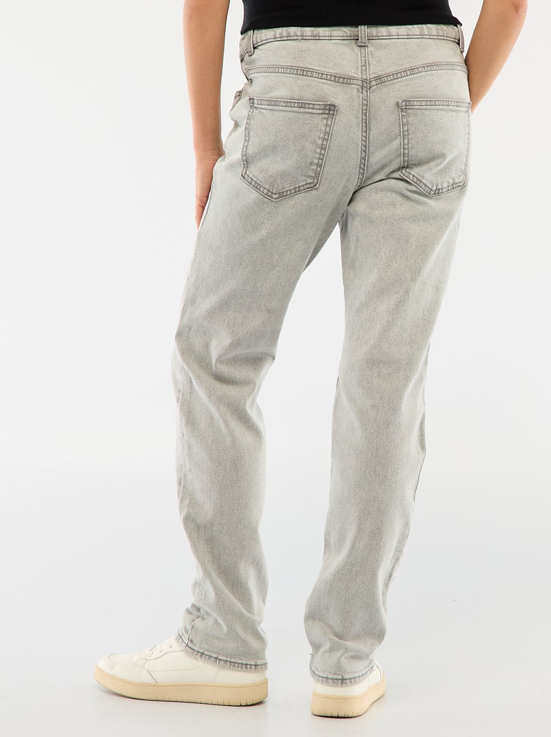 Pantalon grossesse avec ceinture stretch Gris - Kiabi