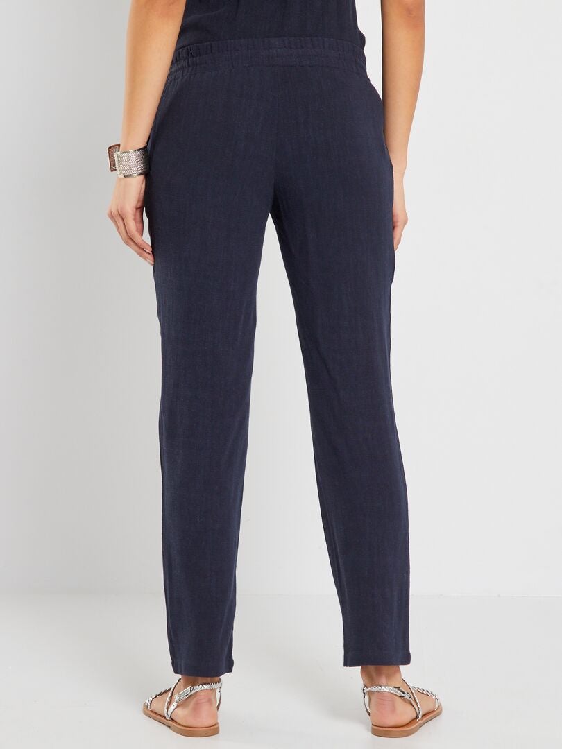 Pantalon grossesse bleu marine - Kiabi