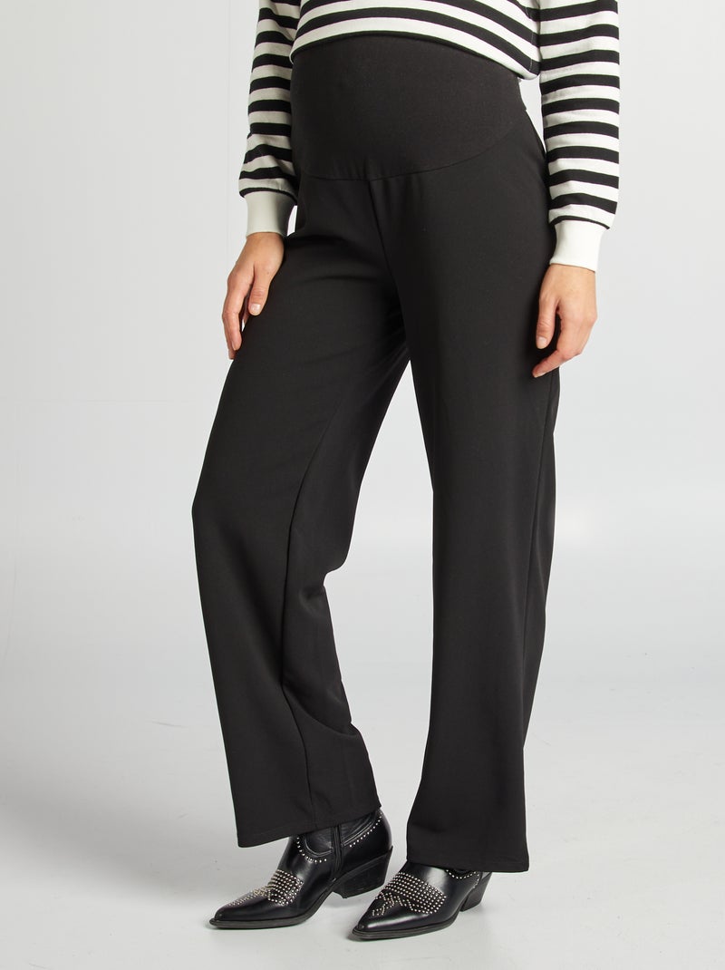 Pantalon grossesse bootcut noir - Kiabi