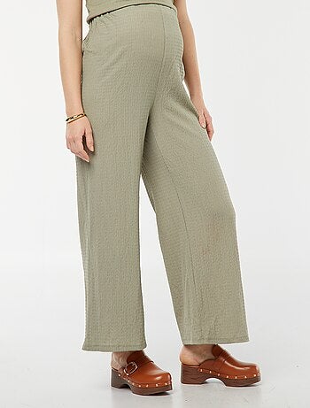 Pantalon grossesse droit en maille crêpe