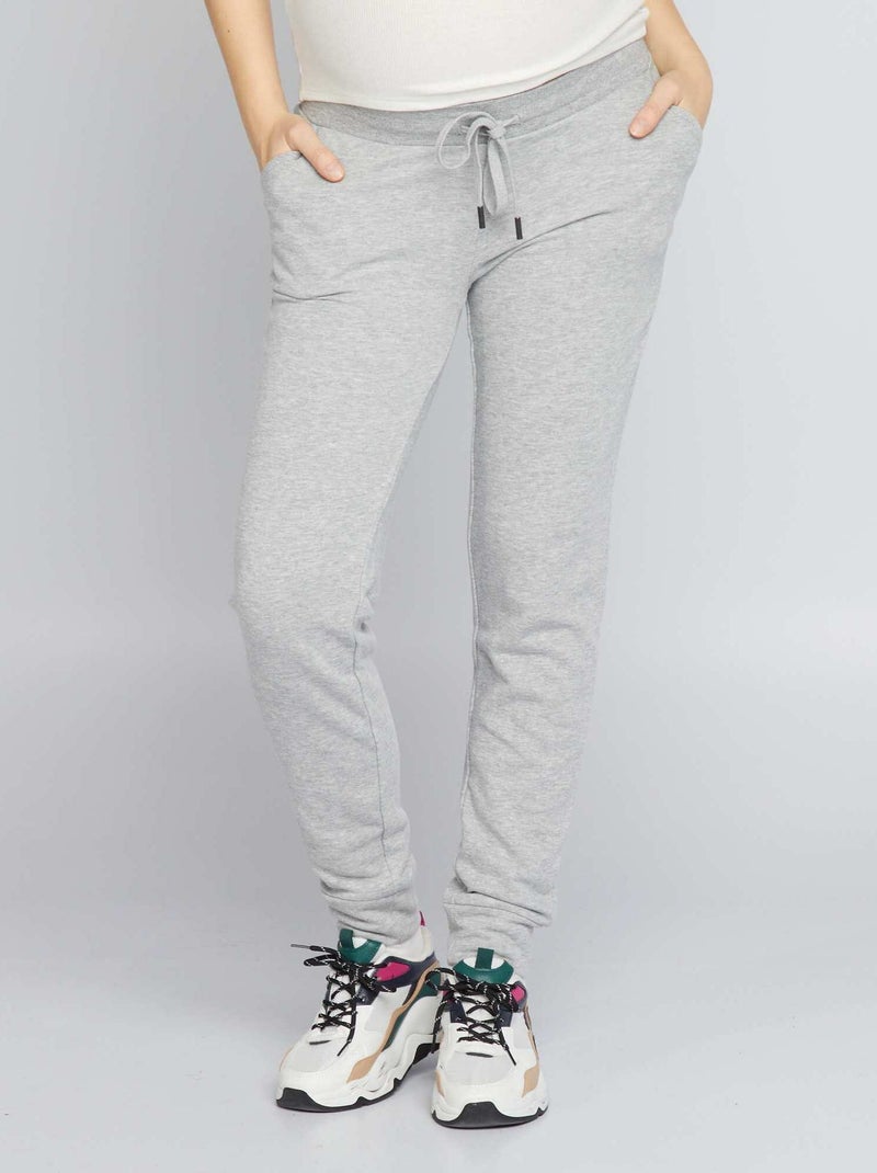 Pantalon grossesse en molleton Gris - Kiabi