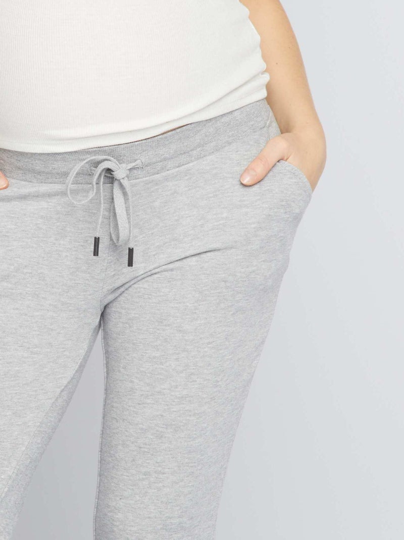 Pantalon grossesse en molleton Gris - Kiabi