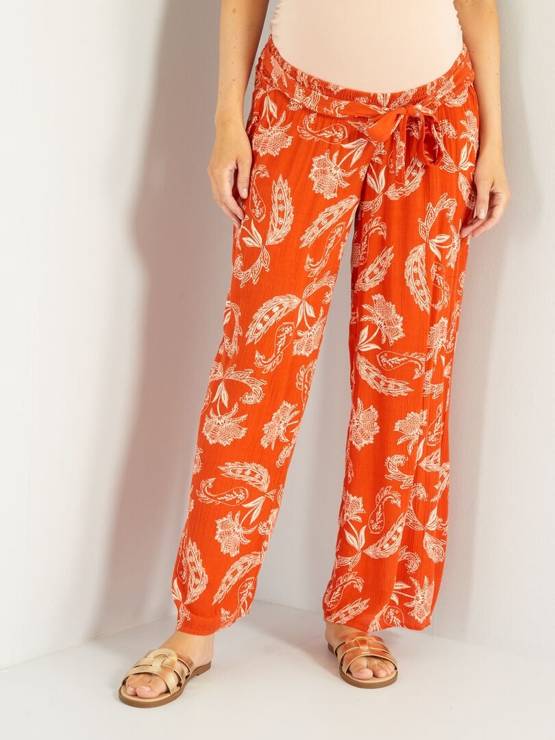 Pantalon grossesse Orange - Kiabi