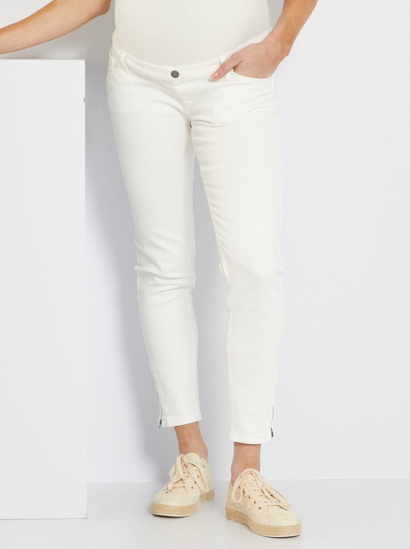 Pantalon grossesse skinny blanc - Kiabi