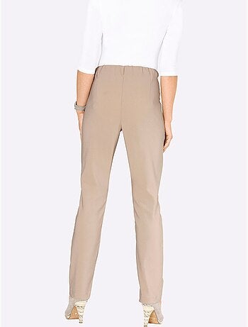 Pantalon habillé avec ceinture élastique à ajustement extensible - Taille courte - Moda Vilona