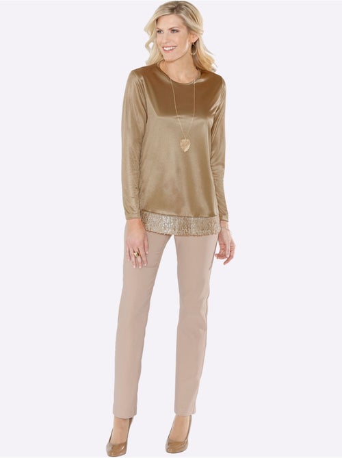 Pantalon habillé à ceinture élastique avec qualité extensible - Taille courte - Moda Vilona - Kiabi
