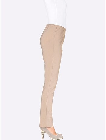 Pantalon habillé extensible à ceinture élastique intérieure - Taille standard - Moda Vilona