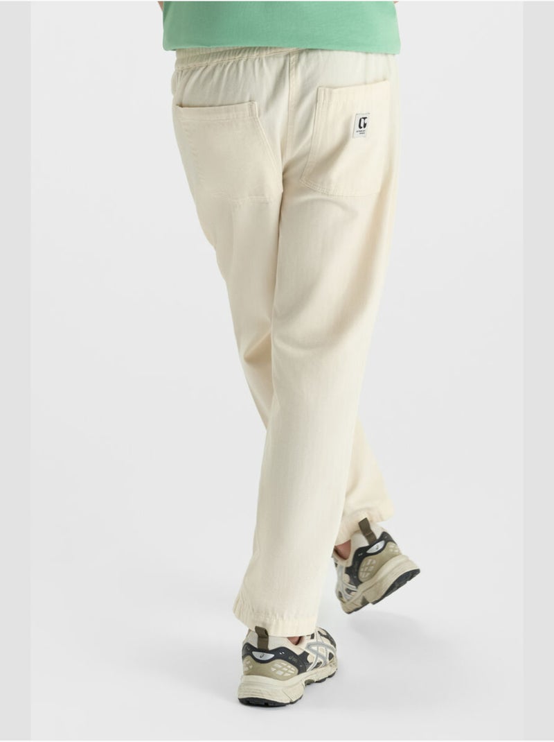Pantalon HAWBO droite 'Le Temps Des Cerises' Blanc - Kiabi