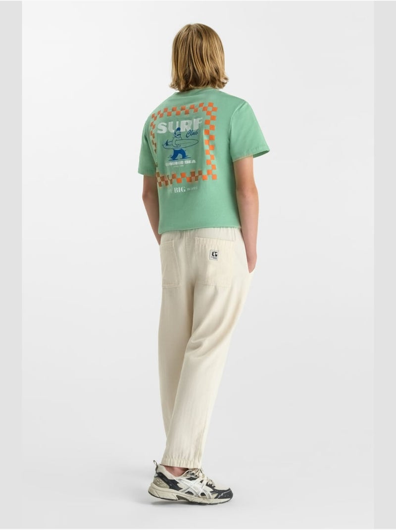 Pantalon HAWBO droite 'Le Temps Des Cerises' Blanc - Kiabi