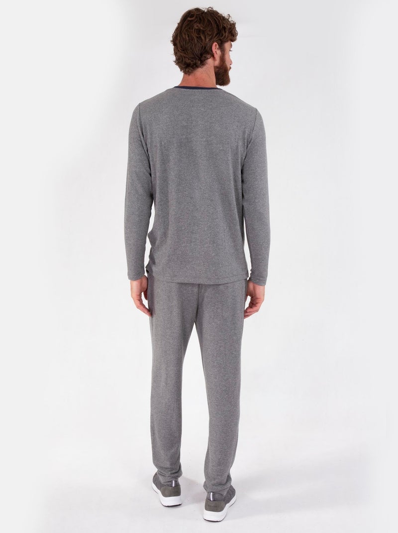 Pantalon homewear homme Isotoner Gris chiné - Kiabi