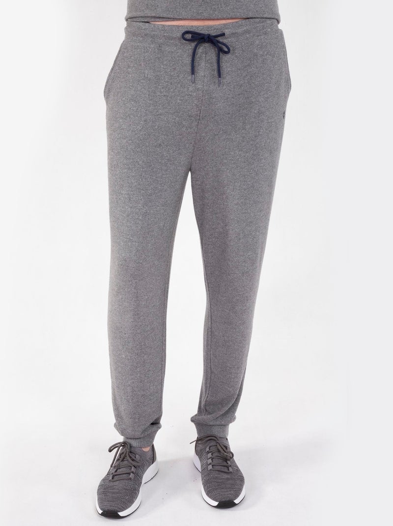 Pantalon homewear ultra doux et ultra confort Gris chiné - Kiabi