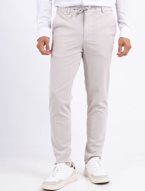 Pantalon homme habillé avec cordon de serrage - Kiabi