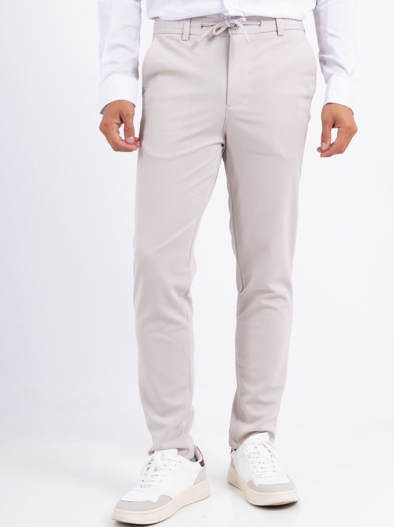 Pantalon homme habillé avec cordon de serrage Bleu marine