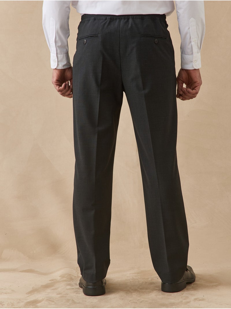 Pantalon homme tissu laineux - DAXON gris anthracite - Kiabi