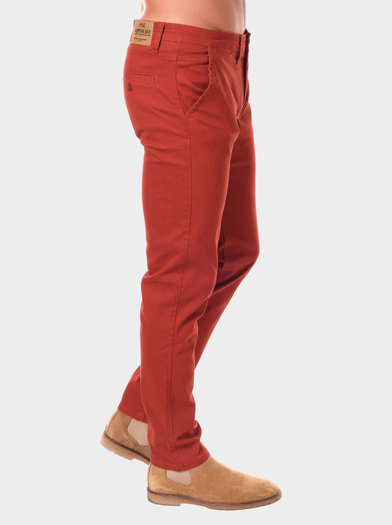 Pantalon homme uni Rouge - Kiabi