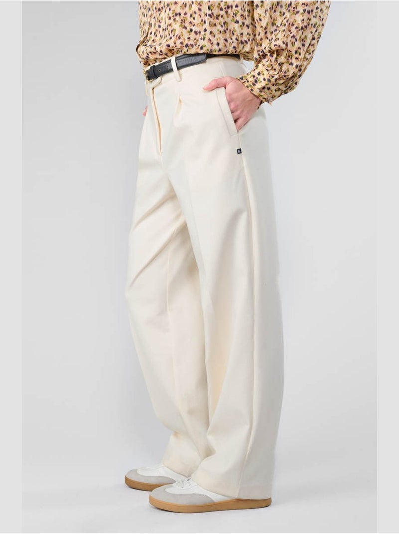 Pantalon igor loose, large 'le temps des cerises' Blanc - Kiabi