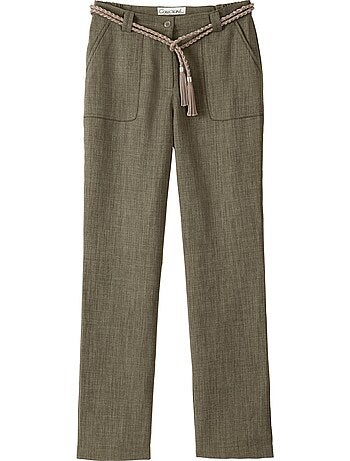 Pantalon Imitation Lin - Taille Courte - Witt