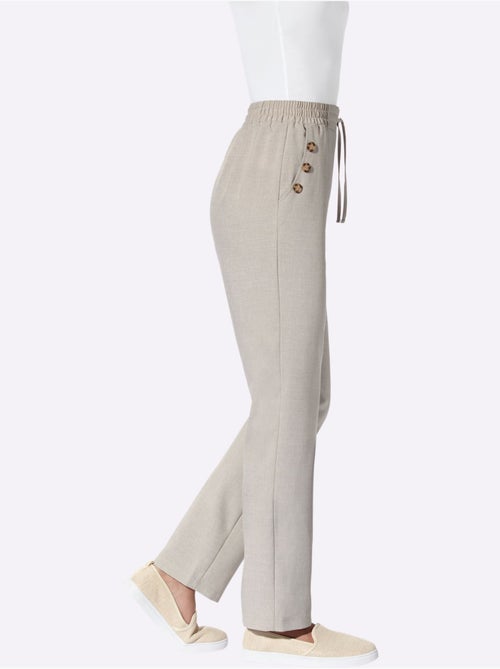 Pantalon Imitation Lin - Taille Standard - Moda Vilona - Kiabi