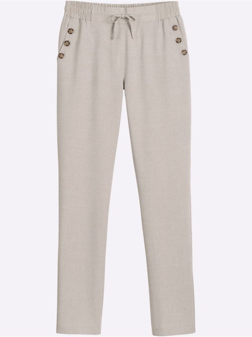 Pantalon Imitation Lin - Taille Standard - Moda Vilona - Kiabi
