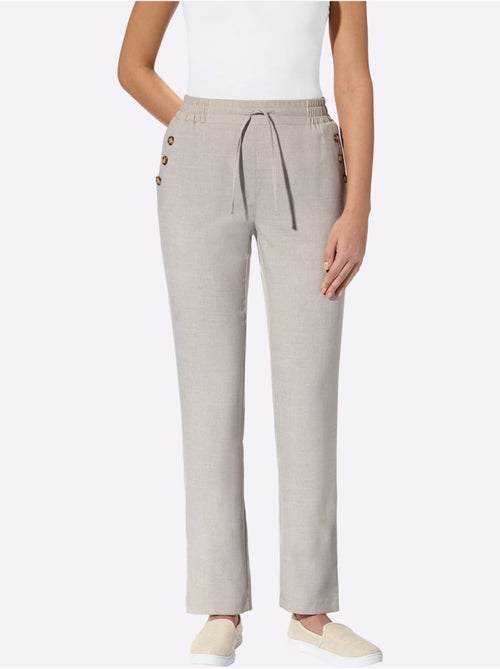 Pantalon Imitation Lin - Taille Standard - Moda Vilona - Kiabi