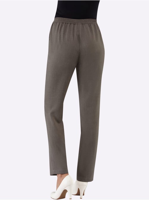 Pantalon imitation lin décontracté avec ceinture élastique - taille standard - witt - Kiabi