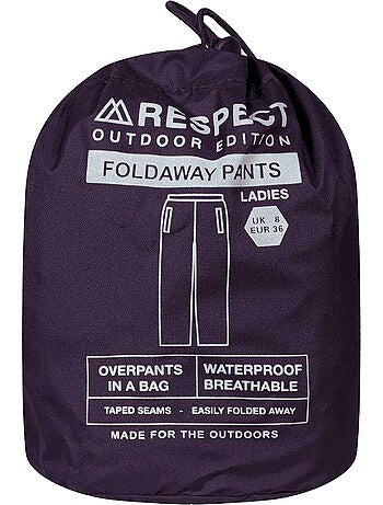 Pantalon imperméable motif/style pliable - respect