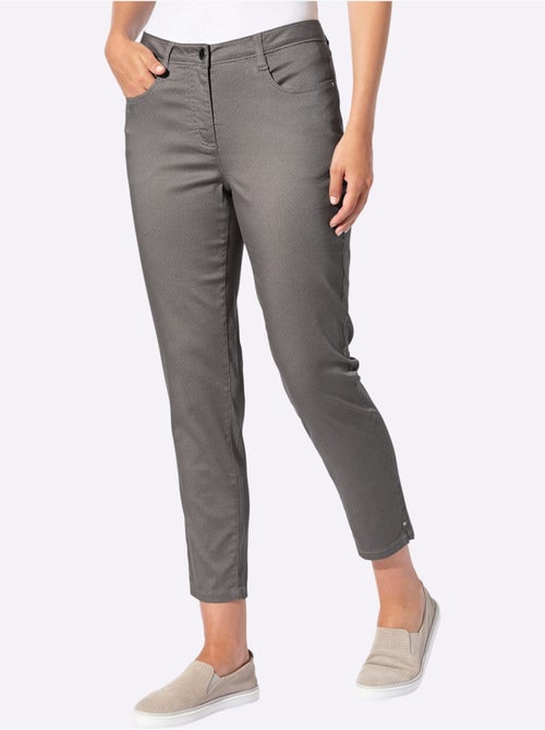 Pantalon imprimé 7/8 à 5 poches avec rivets décoratifs - Taille courte - Witt - Kiabi Pantalon imprimé 7/8 à 5 poches avec rivets décoratifs - Taille courte - Witt - Kiabi