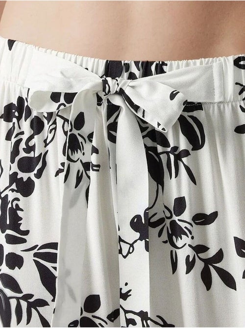 Pantalon imprimé à jambes larges - Kiabi