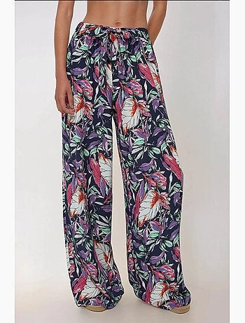 Pantalon imprimé à taille élastique et jambes larges hiccup