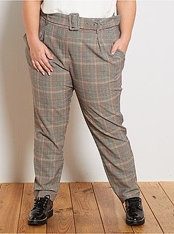 Pantalon imprimé avec ceinture - Kiabi