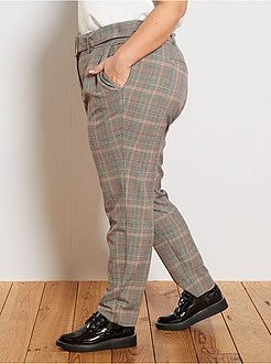 Pantalon imprimé avec ceinture - Kiabi