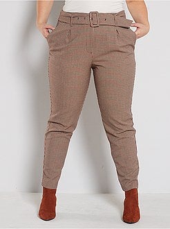 Pantalon imprimé avec ceinture - Kiabi
