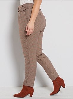 Pantalon imprimé avec ceinture - Kiabi
