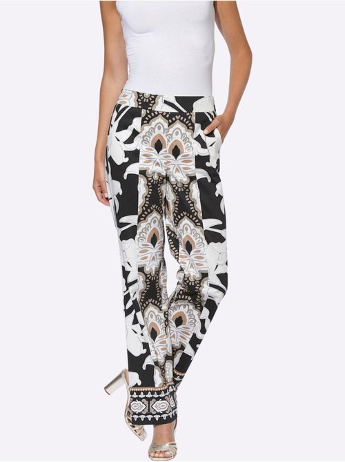 Pantalon Imprimé Bordures Imprimées - Taille Standard - Helline - Kiabi