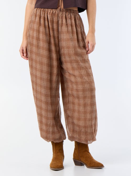 Pantalon imprimé bouffant pour femme - Kiabi