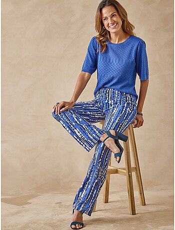 Pantalon imprimé coupe large - daxon