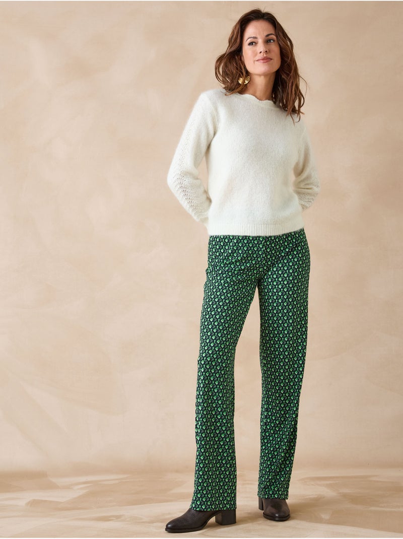 Pantalon imprimé coupe large - daxon Bleu Vert - Kiabi