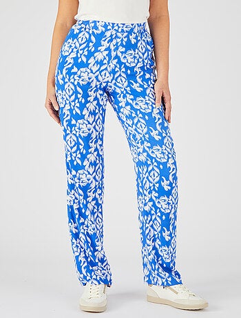 Pantalon imprimé ethnique pure viscose - Damart