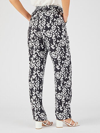 Pantalon imprimé ethnique pure viscose - Damart