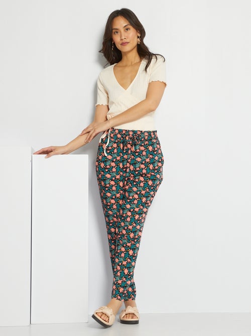 Pantalon imprimé fantaisie - Kiabi
