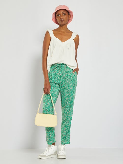 Pantalon imprimé fantaisie - Kiabi
